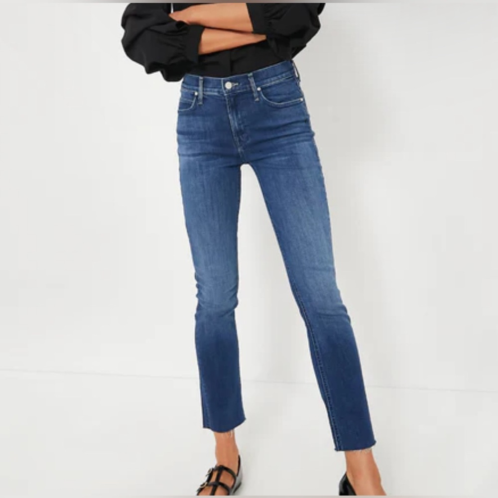 Mother denim - Nothing Between Us The Mid Rise Dazzler Ankle Fray